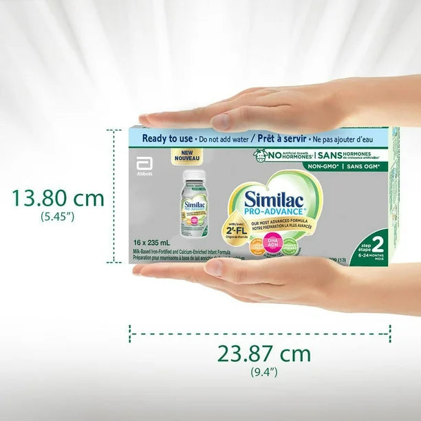 Similac Pro-Advance® Step 2 Baby Formula, 6-24 months, with 2'-FL, Ready to Feed, 16 x 235 mL