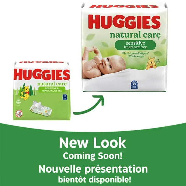 Baby Wipes, Huggies Natural Care, UNSCENTED, Sensitive, 10 Flip Top Packs, 560 Wipes, 560 Wipes