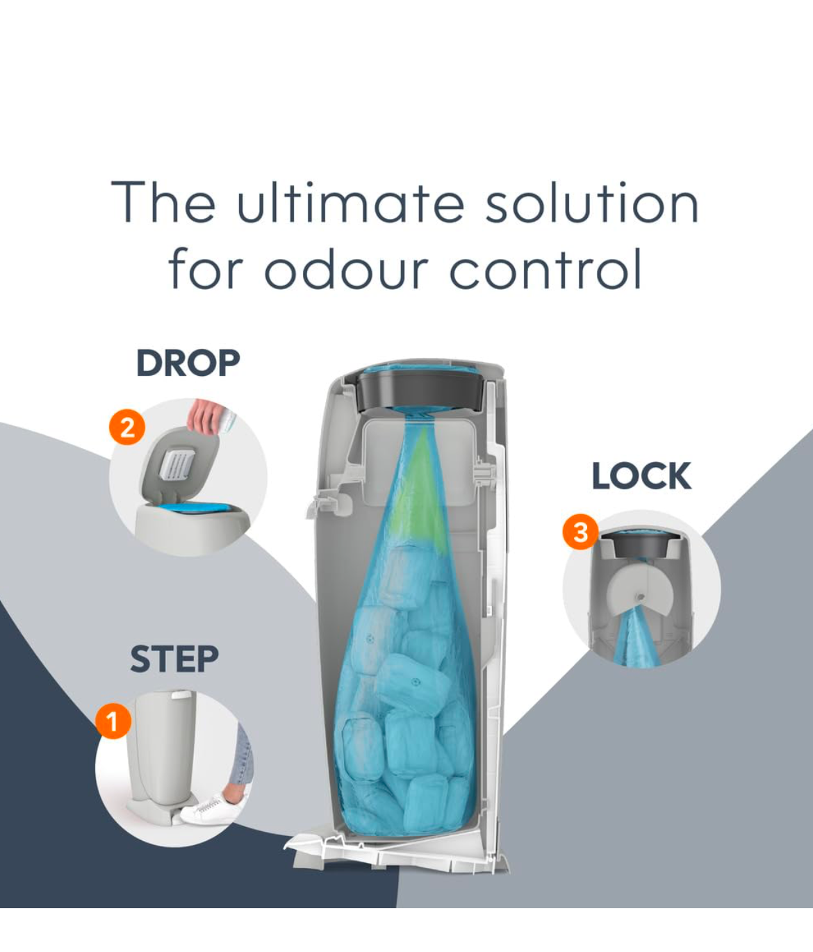 Diaper Genie Complete Diaper Pail System, Grey - AMAZON EXCLUSIVE - includes 4 Carbon Filters and 1 refill