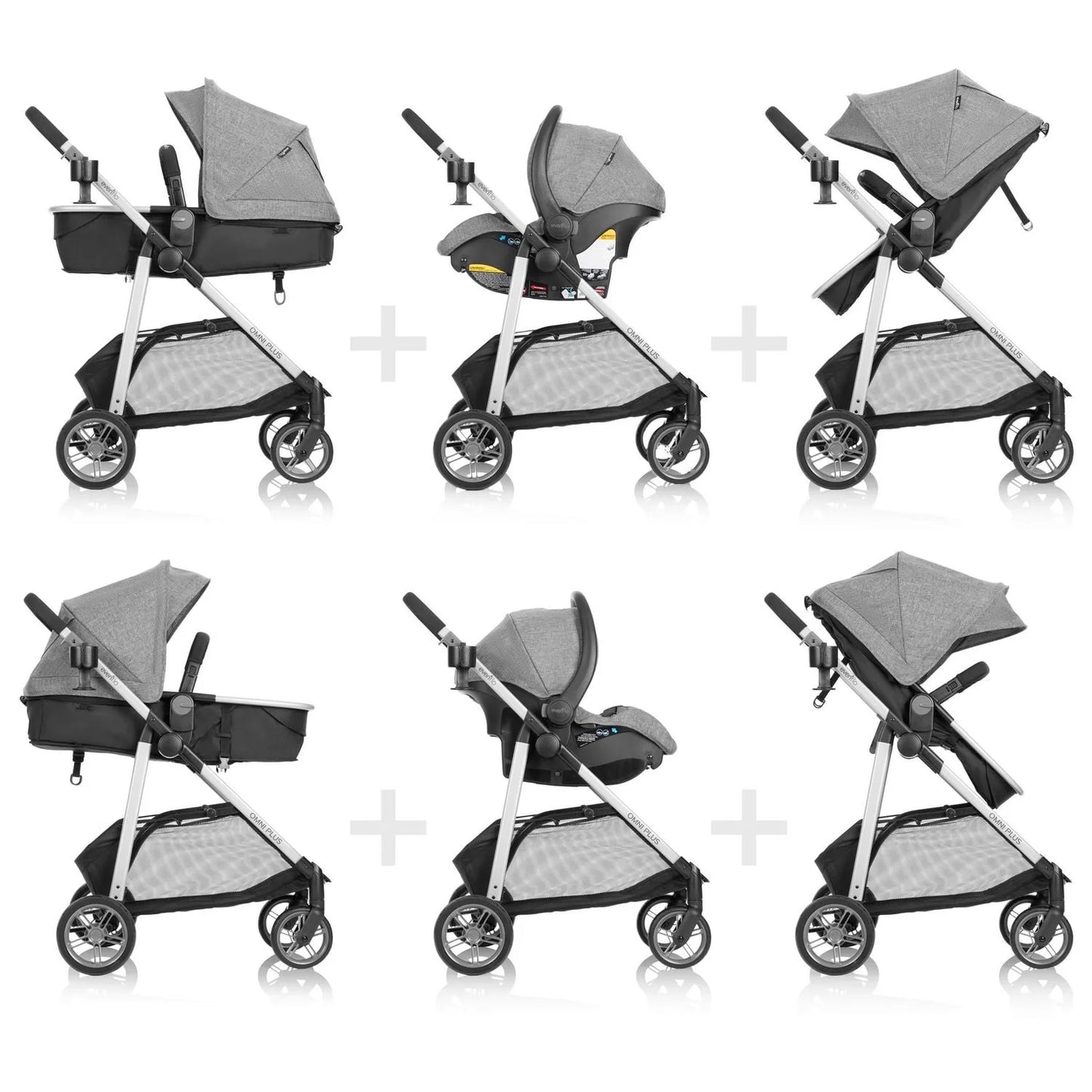 Evenflo Omni Plus Travel System with Litemax Infant Car Seat (0-5 Years), Evenflo Omni Travel System