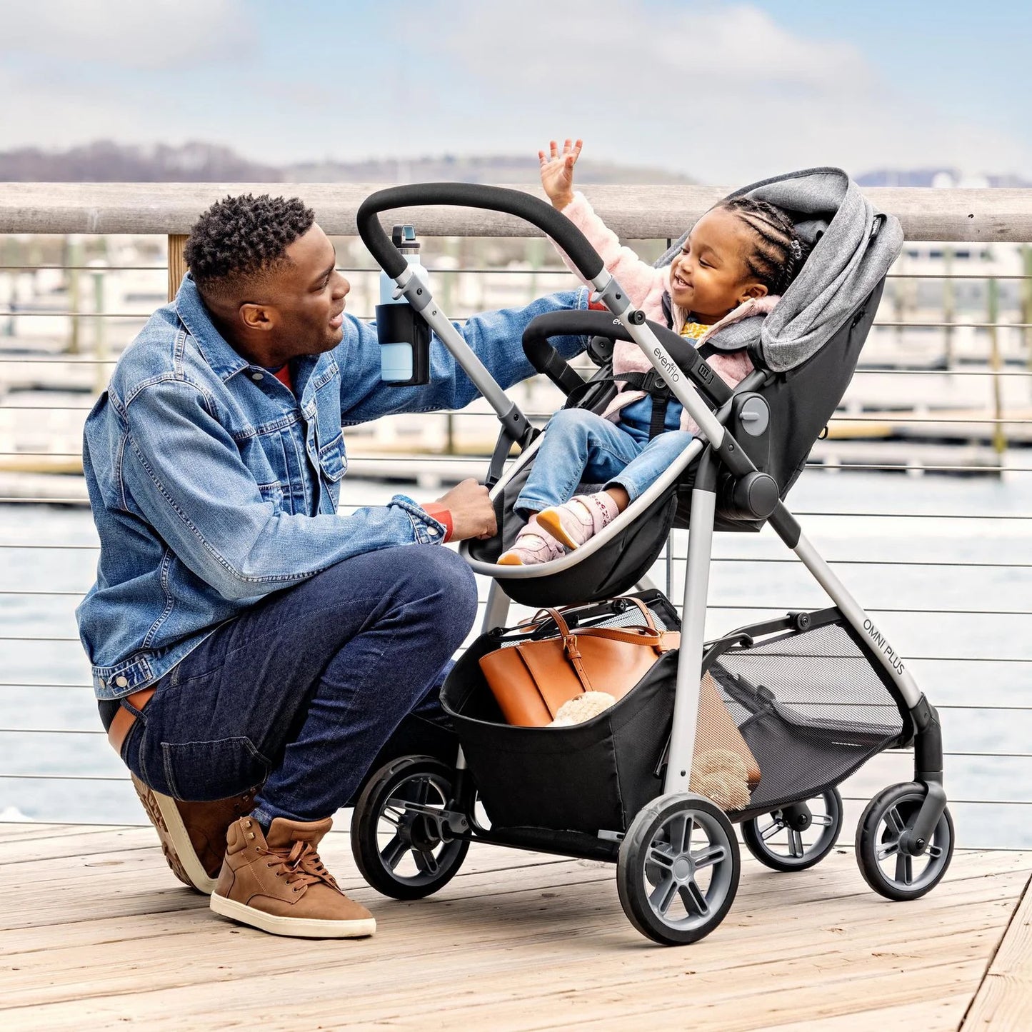 Evenflo Omni Plus Travel System with Litemax Infant Car Seat (0-5 Years), Evenflo Omni Travel System