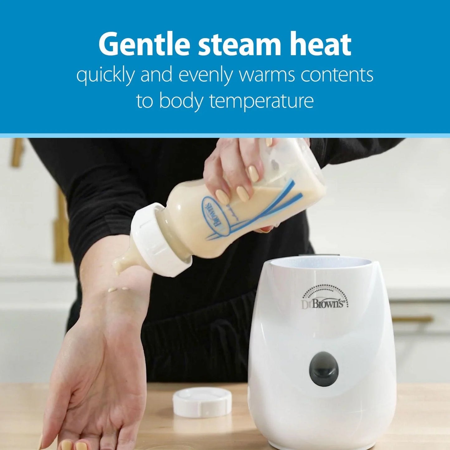 Dr. Brown’s™ Insta-Feed™ Bottle Warmer and Sterilizer, 5.4" x 5.4" x 8.7"