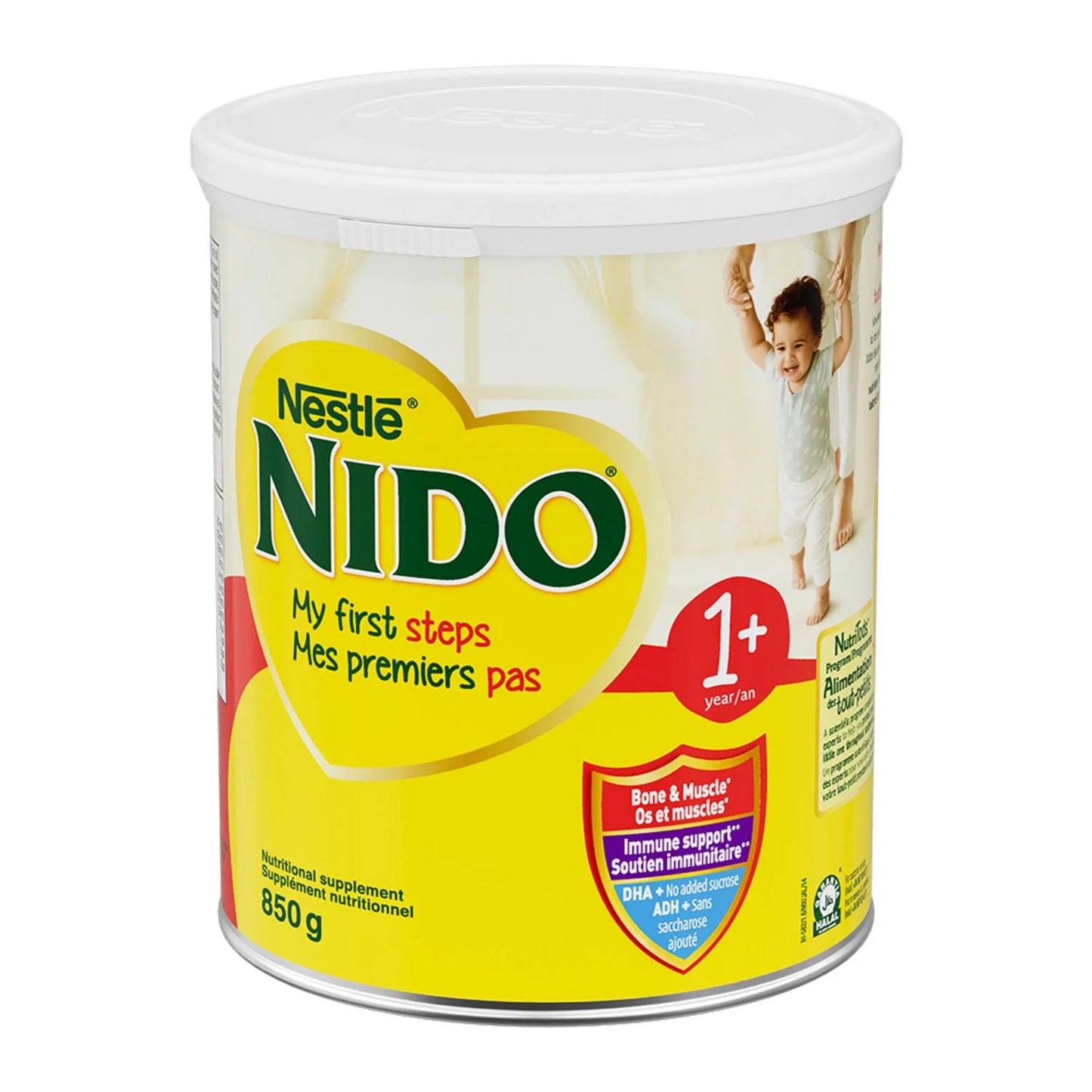 NIDO 1+ Toddler Milk-Based Nutritional Supplement With Calcium, Vitamins D and A, Magnesium, Probiotics, DHA, For Teeth, Muscles, Bones, Immune System And Brain Development 850 g, 850 g