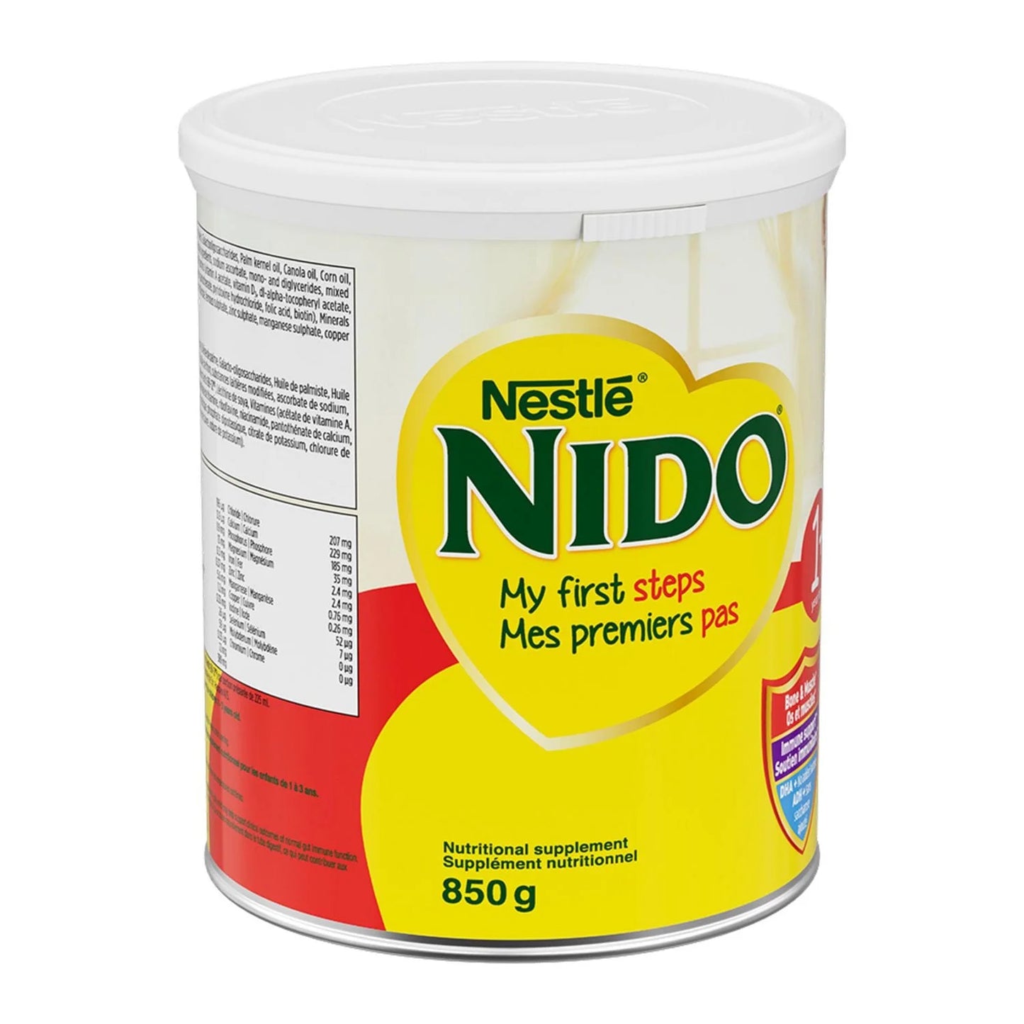 NIDO 1+ Toddler Milk-Based Nutritional Supplement With Calcium, Vitamins D and A, Magnesium, Probiotics, DHA, For Teeth, Muscles, Bones, Immune System And Brain Development 850 g, 850 g