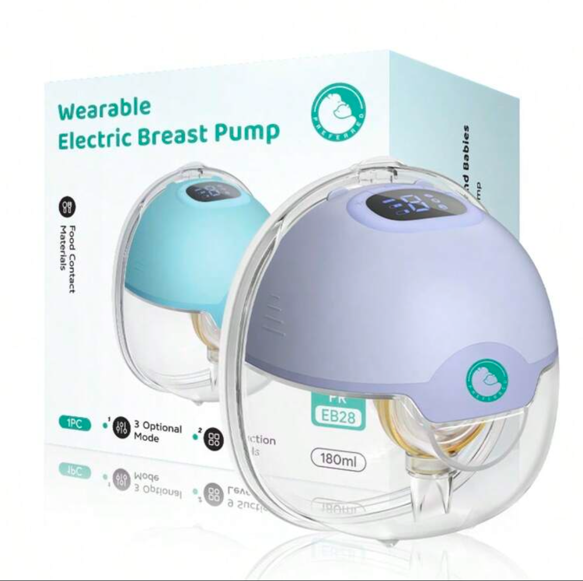 1 Piece, 180ml Wearable Electric Breast Pump, Three Modes: Lactation Mode, Massage Mode, Pumping Mode, Each Mode Has 9 Adjustable Settings, Low Noise, Anti-Spill Design