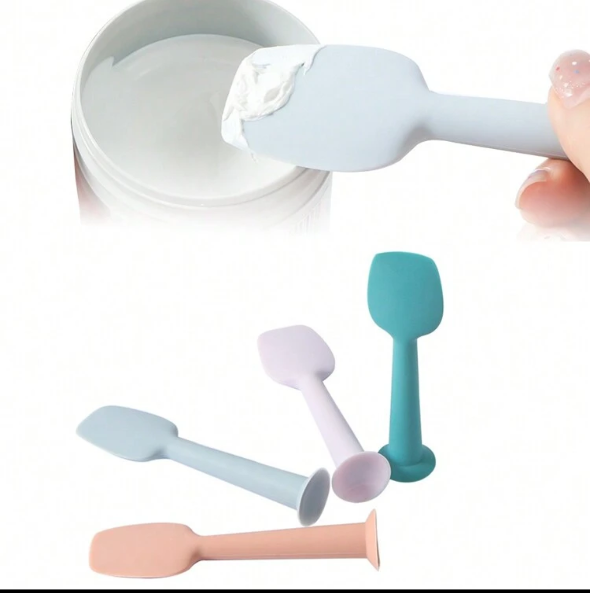 Silicone Diaper Cream Spatula With Suction Cup, Baby Bottom Cream Applicator, Silicone Face Mask