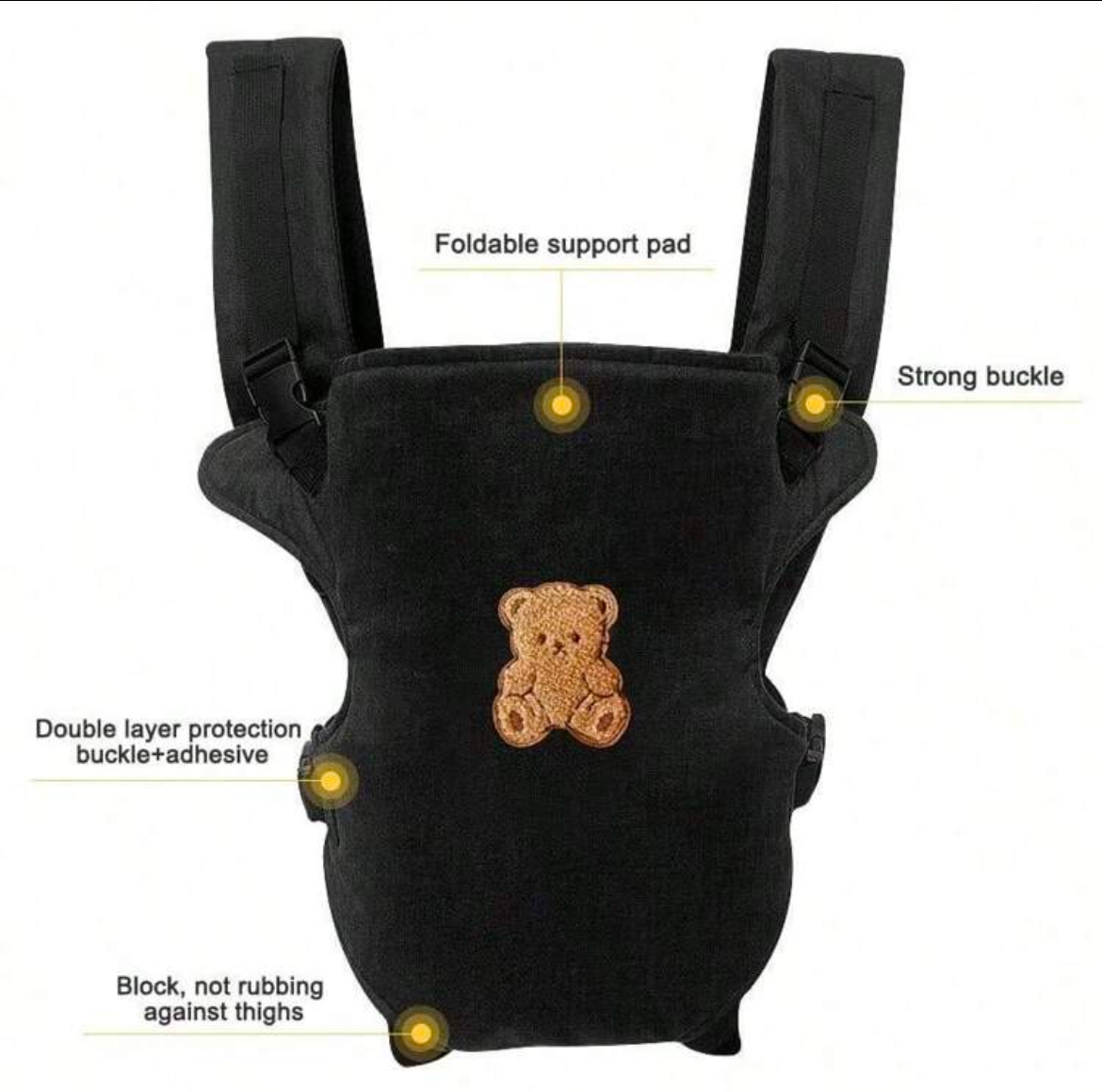 Multifunctional Breathable Baby Carrier, All-Season Use, Detachable Design, Ergonomic, Convenient For Outdoor, Perfect Baby Shower Gift