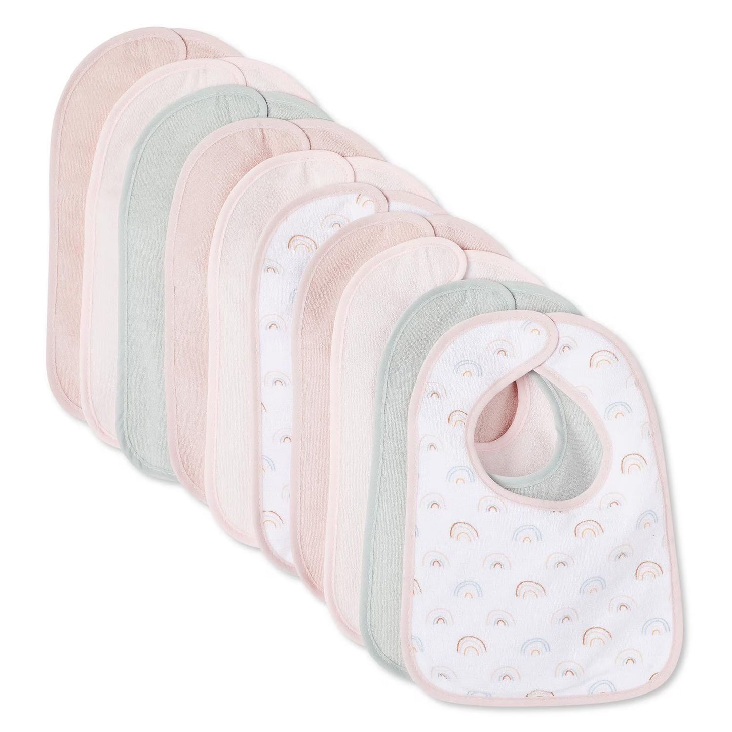 George Baby Girls' Bib 10-Pack, One Size