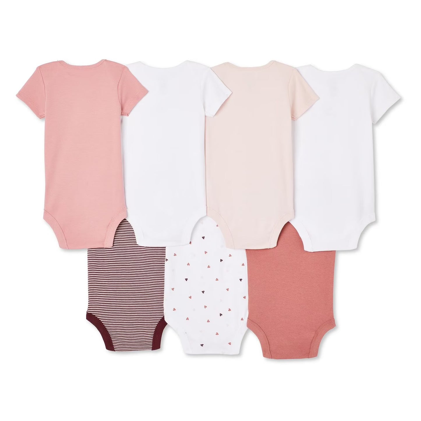 Baby Girls' Bodysuit 7-Pack, Sizes NB-12 months
