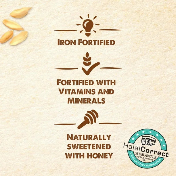CERELAC Honey & Wheat With Milk Baby Cereal, Source of Iron & Essential Nutrients, Vegetarian, Certified Halal, Recyclable Canister, Resealable, 400 g