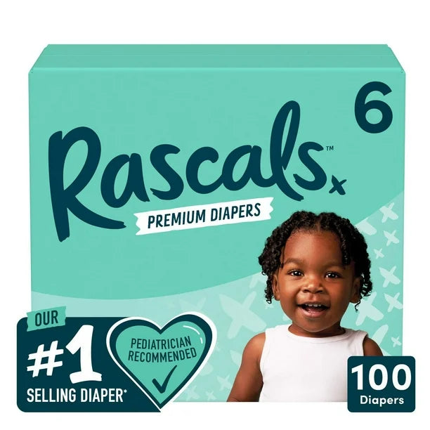 Rascals Premium Jumbo Diapers, Unisex Baby Diaper
