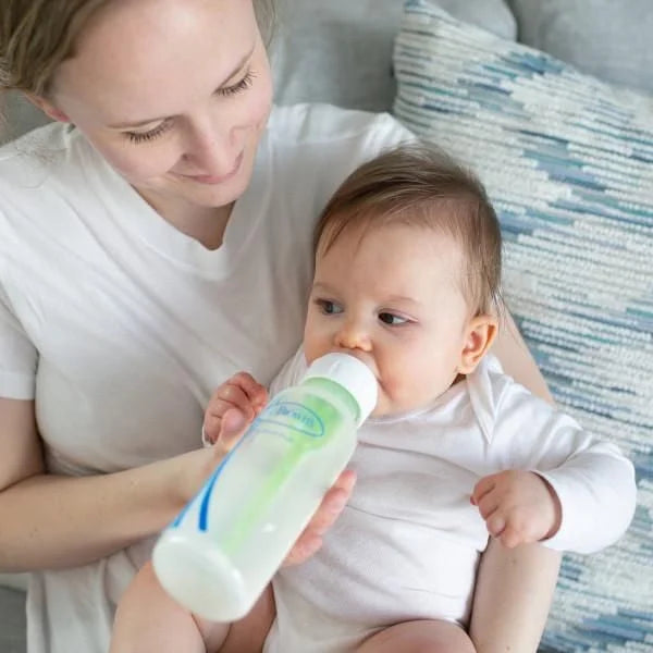 Dr. Brown's Natural Flow Anti-Colic Options+ Narrow Baby Bottles, 8oz/250mL, with Level 1 Slow Flow Nipples, 2-Pack, 0m+, Pack of 2, 8oz
