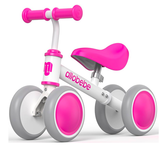 allobebe Balance Bike, 12-24 Month Toddler Balance Bike for 1 Year Old Boy Girl Gifts, Baby 1st Birthday Gifts 4 Silence Wheels First Riding on Toys