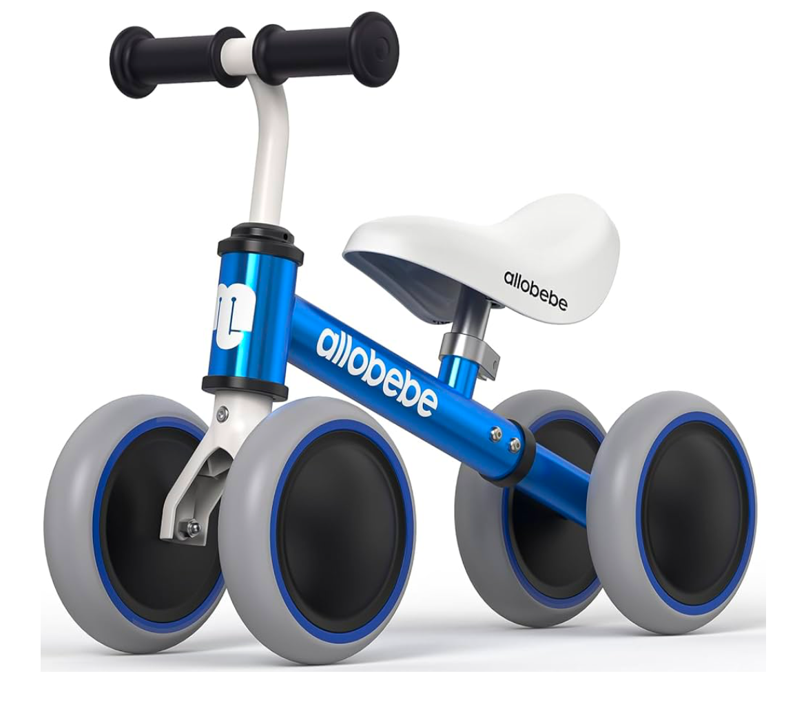 allobebe Balance Bike, 12-24 Month Toddler Balance Bike for 1 Year Old Boy Girl Gifts, Baby 1st Birthday Gifts 4 Silence Wheels First Riding on Toys