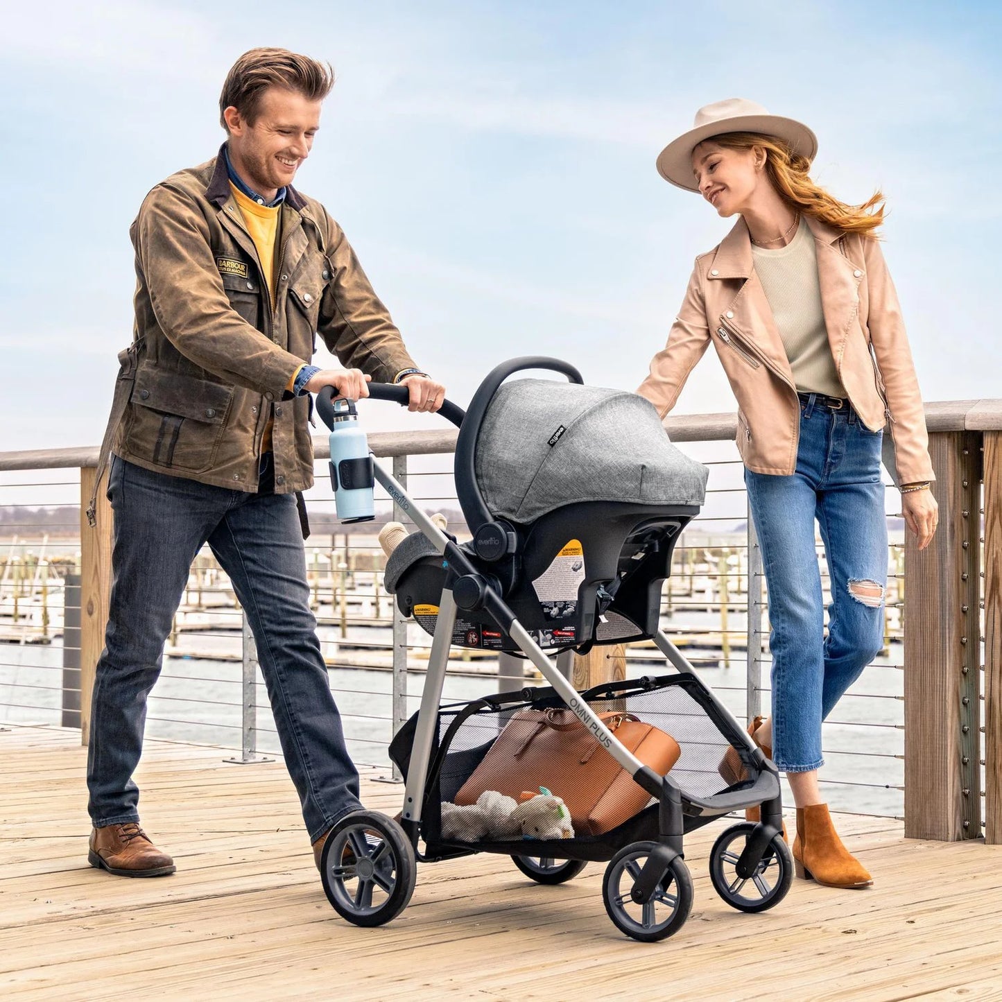 Evenflo Omni Plus Travel System with Litemax Infant Car Seat (0-5 Years), Evenflo Omni Travel System
