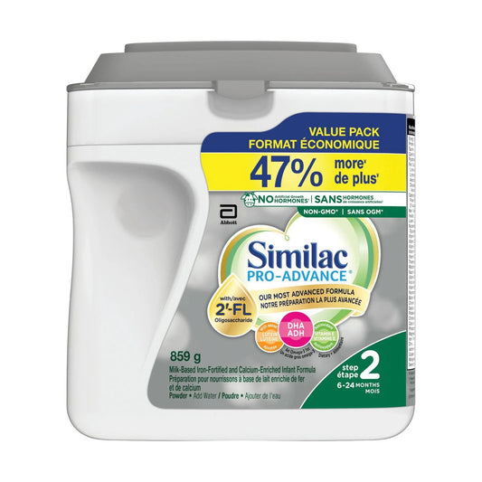 Similac Pro-Advance Step 2, Baby Formula, Our Closest Formula to Breast Milk with 2’-FL, Easy To Digest, 6-24 Months, Powder, 859 g, Powder, 859 good