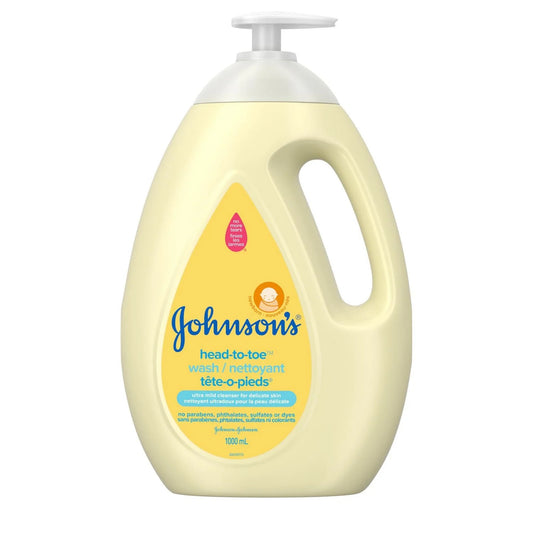 Johnson's Baby Wash and Shampoo for Baths, Head-to-Toe, Tear Free, 1000 mL