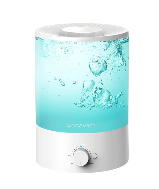 MegaWise 3.5L Cool Mist Humidifier – Ultra-Quiet Ultrasonic Vaporizer for Baby Nursery, Bedroom & Office | Top-Fill Design, Essential Oil Diffuser, Easy to Clean, 7-Color Night Light, Auto Shut-Off