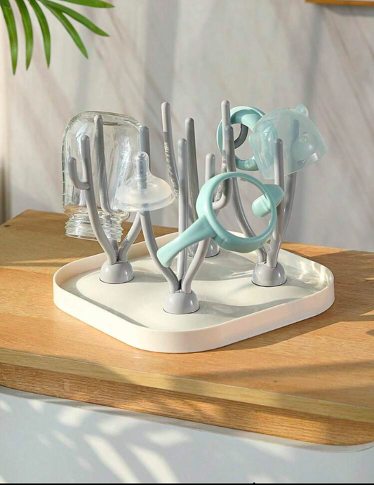 1pc/1 Set/6 Pcs (Bottle Brush, Straw Brush, Nipple Brush, Vent Brush, Bottle Clip) Baby Bottle Cleaning & Drying Set. Bottle Brush Can Clean The Inner & Outer Walls Of Bottles Thoroughly. Drying Rack Drains Moisture From Bottles, Nipples & Other Accessori