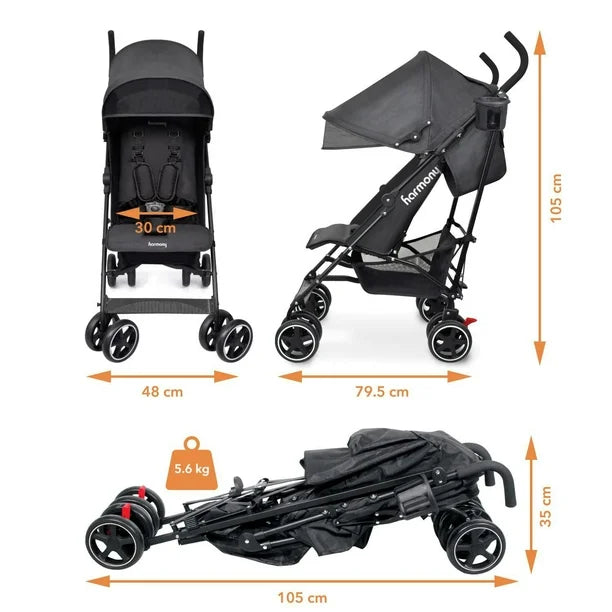 Harmony Aspire Deluxe Umbrella Fold Stroller, Umbrella Fold Stroller