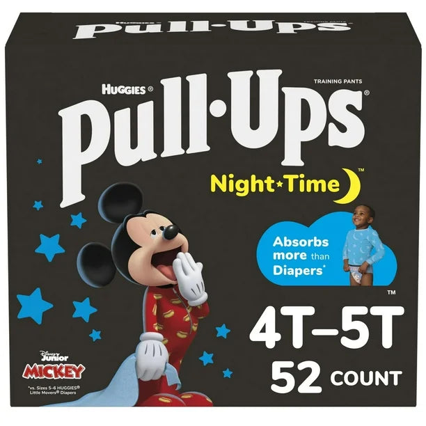 Pull-Ups Night Time Training Pants, Giga Pack, Size 2T-6T, Sizes: 2T-6T